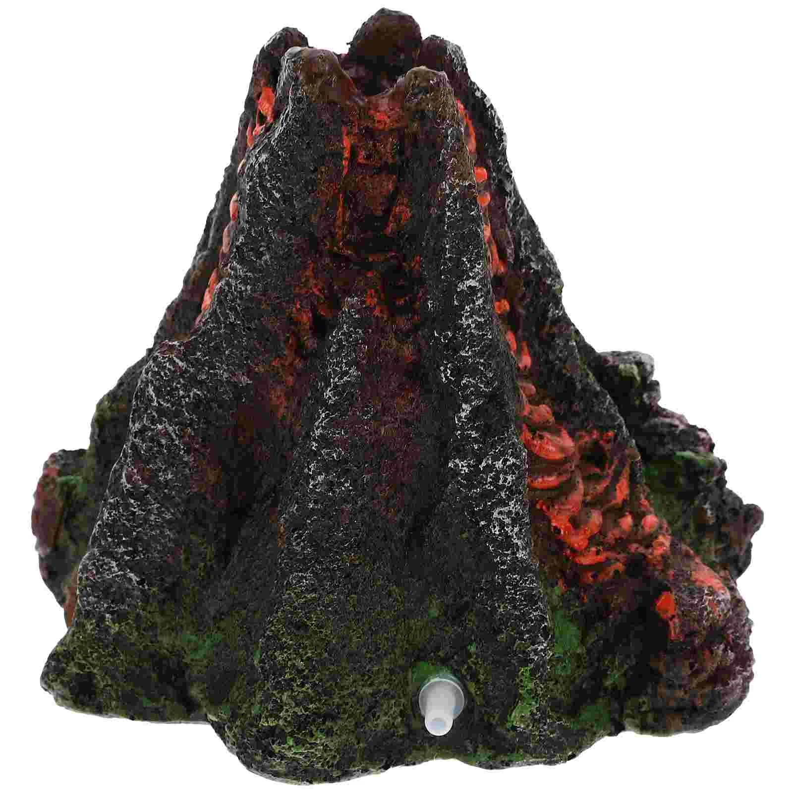 

Toy Set Aquarium Underwater Resin Craft Decor Adornment Volcano Ornament Fish Tank Landscape
