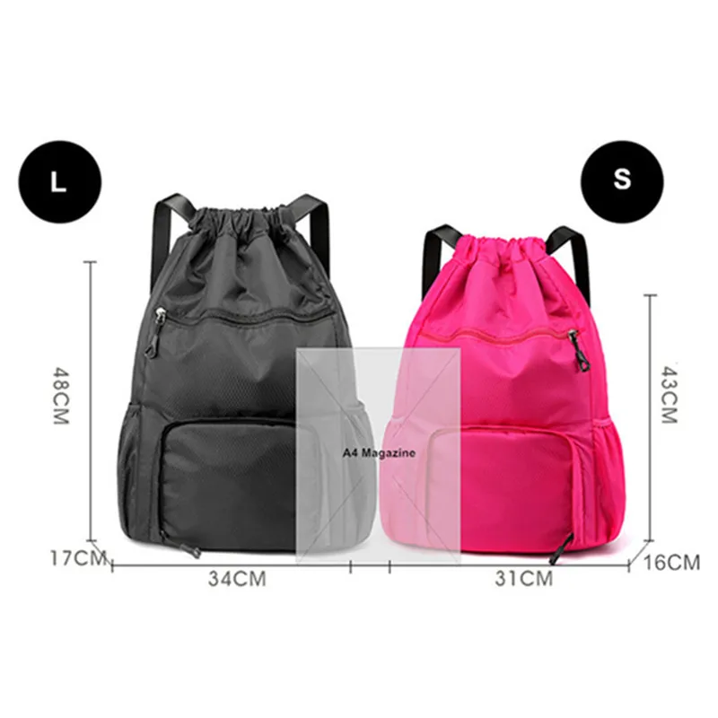 Gym Backpacks Men Fitness Accessories Drawstring Swimming Training Yoga Bolsas Shoe Pocket Travel Rucksack For Women Sport Bags