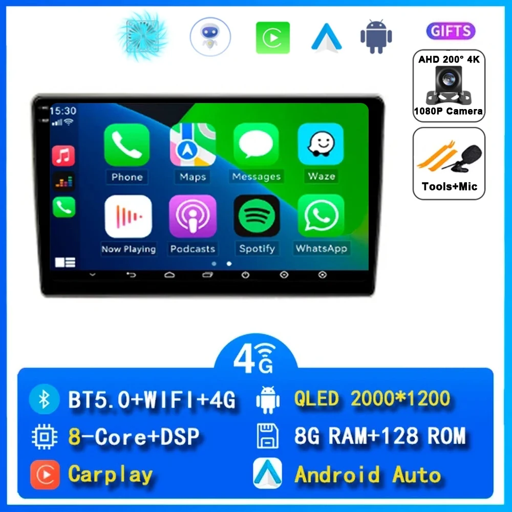 

Для Opel Zafira B 2005-2014 Astra H 2004-2014 2K QLED Android 15 Автомобильный радиоприемник Мультимедийный видеоплеер GPS AI Голосовой CarPlay 4G