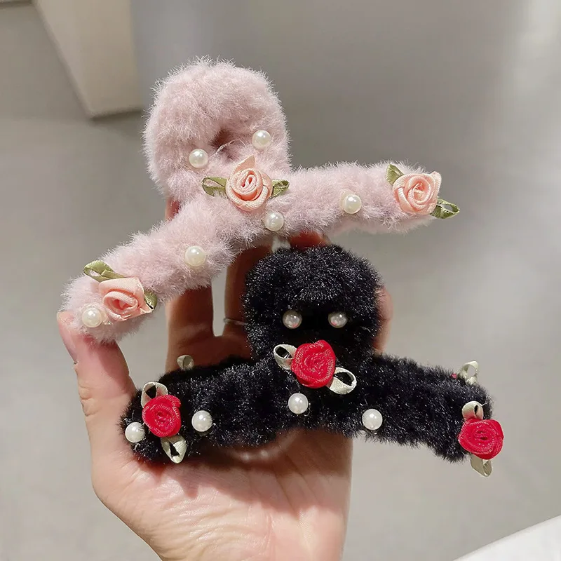 1 шт. заколка для волос с розовым жемчугом