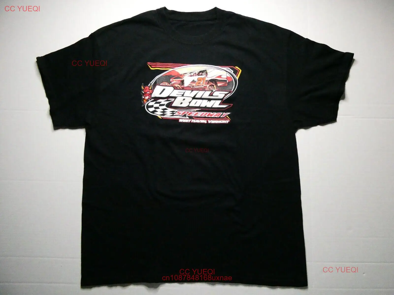 Модная Гоночная машина Devils Bowl Speedway West havin Vermont Tee Размер X-Large (XL)