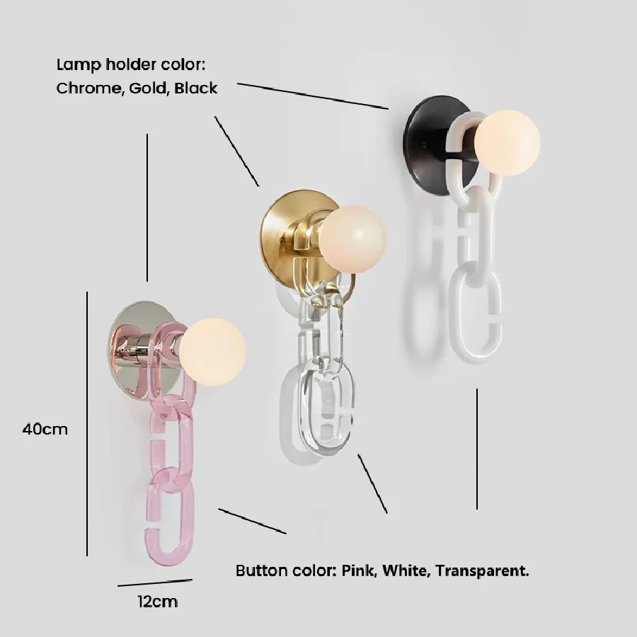 

Скандинавская настенная лампа в стиле постмодерн, стеклянный шар в форме цепи, настенное украшение для гостиной, прикроватная тумба, искусство, подвесное настенное украшение