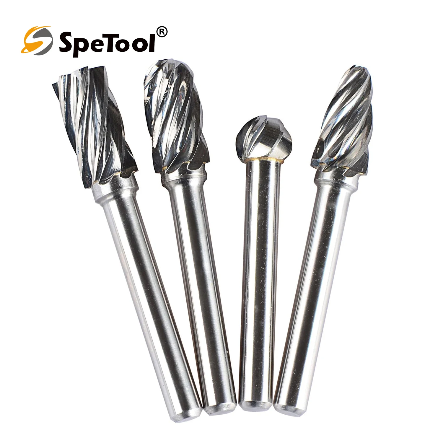 4 шт./упаковка карбидные поворотные заусенцы ДЛЯ алюминия (цветные)