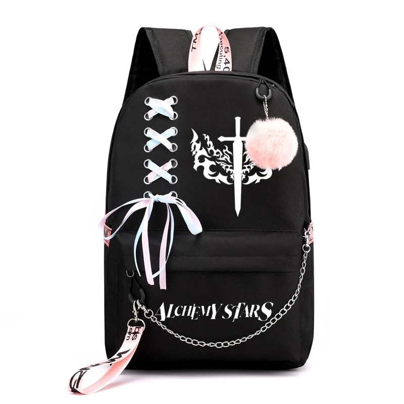 

Game Alchemy Stars Backpack for School Girls Teenager Student Bookbag Women Rucksack Usb Camping Backpack Laptop Travel Bags