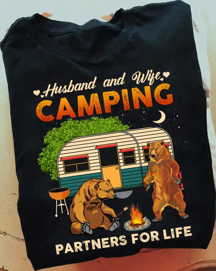 

Husband and wife, camping partners for life - Bear family, recreational vehicle Shirt