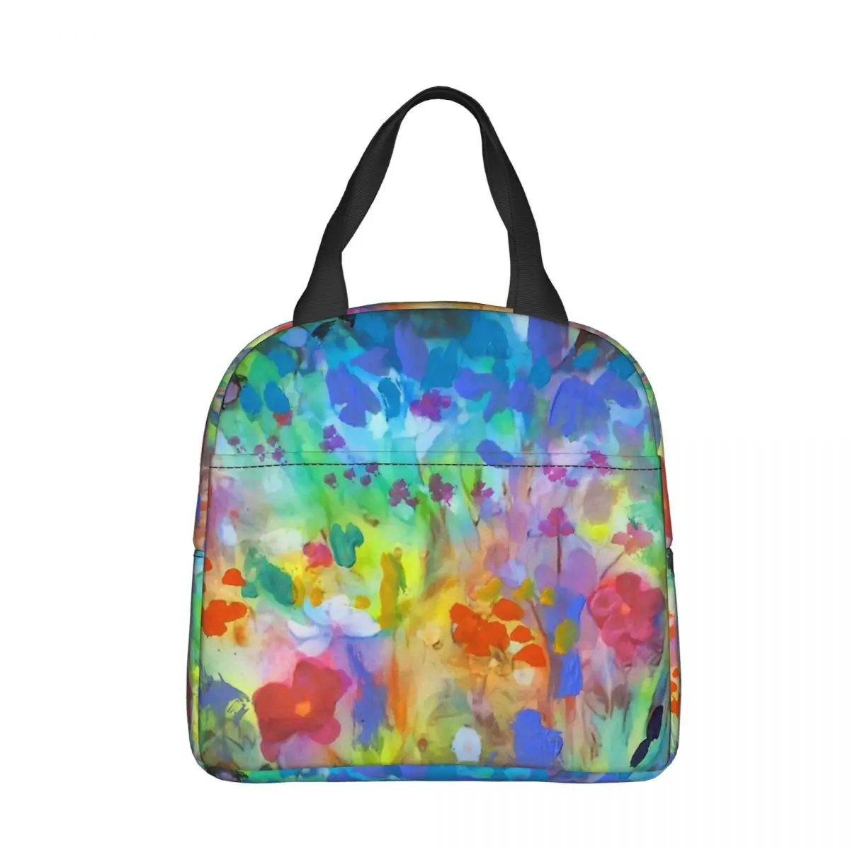 

Flower Garden In Balboa Park San Diego Pattern Cooler Lunch Box Oil Painting Mountaineering Thermal Insulation Portable Food Bag
