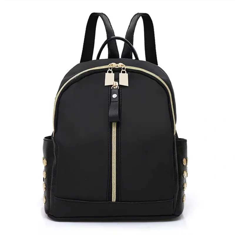

Rivet Design Backpack Women's Anti-Theft Shoulder Bags Casual Large Capacity Nylon Travel Backpack Youth Girls School Bags