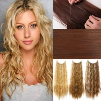 difei synthetic no clip natural hair extensions wig female artificial hair extensions for women hairpiece 24 inches