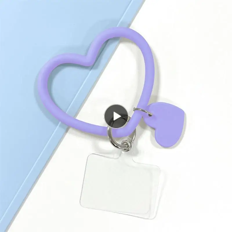 

Wear-resistant Silica Gel Fashion Comfortable Cell Phone Lanyard Small Key Chain Health & Beauty Durable Heart-shaped