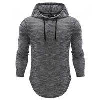 2022 new trendy spring autumn men t shirt casual long sleeve slim mens tops stretch t shirt comfortable hooded t shirt pullover