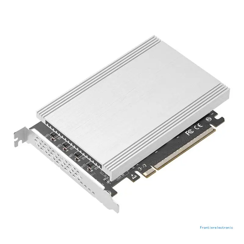 

PCI-E4.0 X16 to 4-port .2 SSD NVME Solid-state Adapter Card Computer Slots- Array Card Raids Heat DropShipping