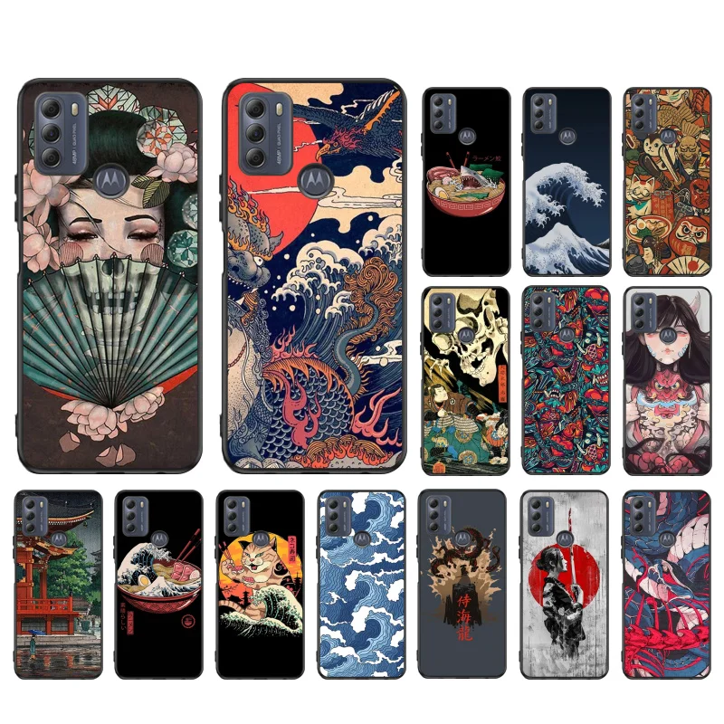 

Japanese Art Wave Phone Case for Motorola Moto G 5G G50 G60S G100 G Stylus G9 G8 G7 Power G Pure G8 Play G7Plus G60