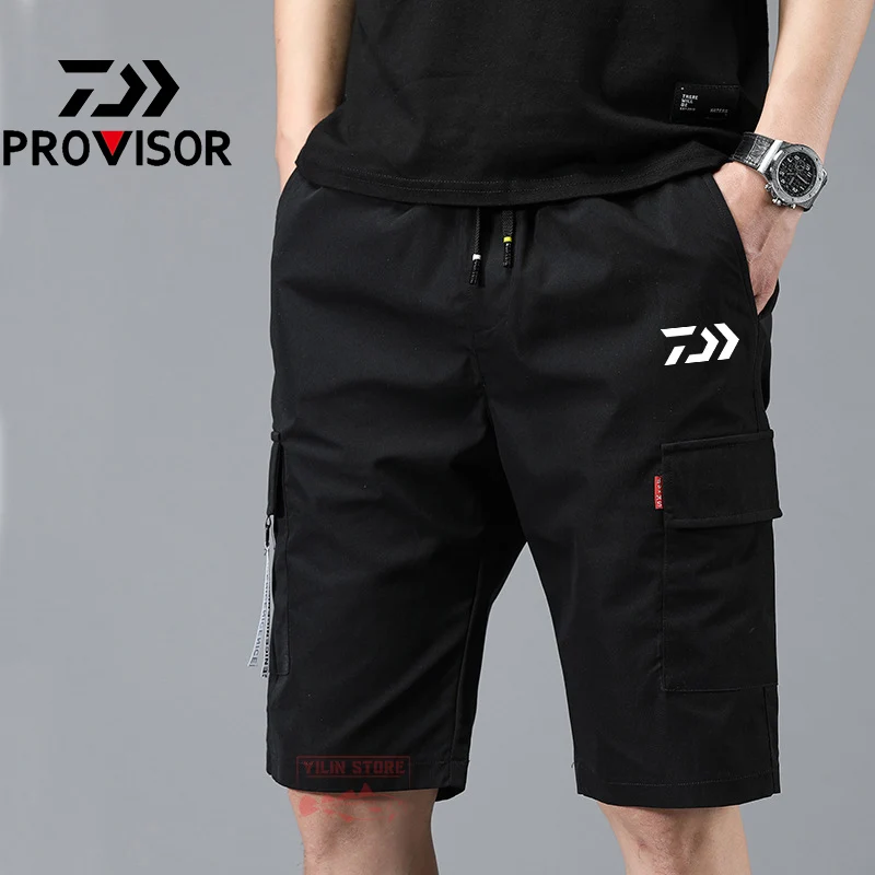 

New Daiwa Fishing Pants Summer Men Thin Loose Shorts Outdoor Sports Fishing Clothes Quick-drying Breathable Hiking Fishing Pants