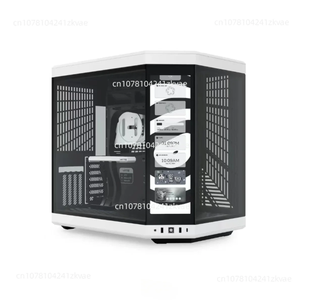Новый сенсорный двухкамерный ATX Mid Tower Y70 Современная эстетика со встроенным