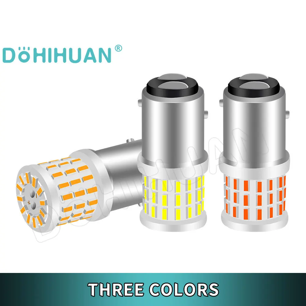 

DOHIHUAN 2x Ceramics 57SMD 1156 1157 BAY15D P21/5W Led Bulb BAU15S PY21W R5W R10W BA15S P21W Brake Reverse Signal Lamp Car Light