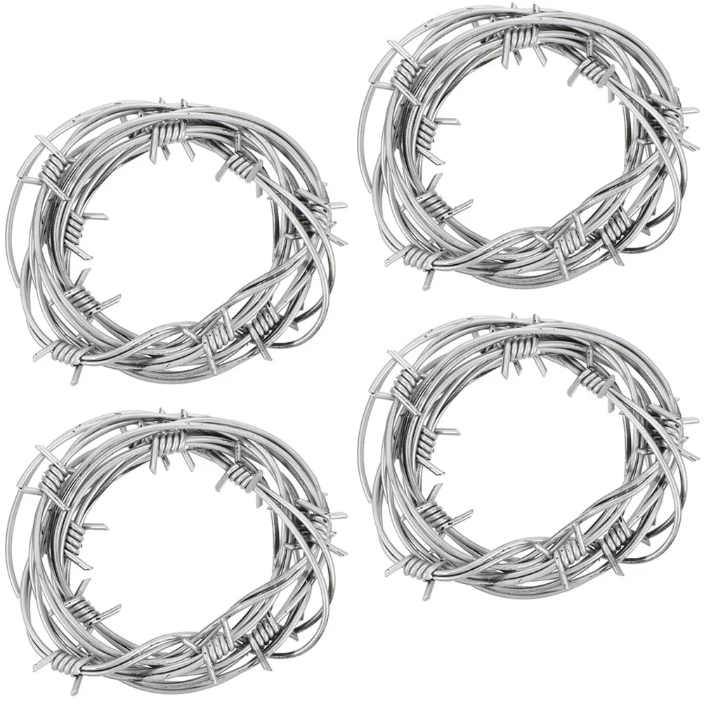 

4 Pcs Simulation Wire Chain Halloween Prop Barbed Wires Adornment Decor Decorate Pvc Party Funny Ornament Decorations
