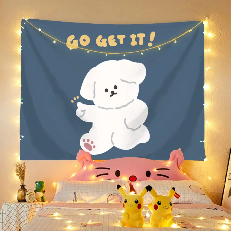 Гобелен симпатичный мультяшный подвесной тканевый фон крышка медведя украшение