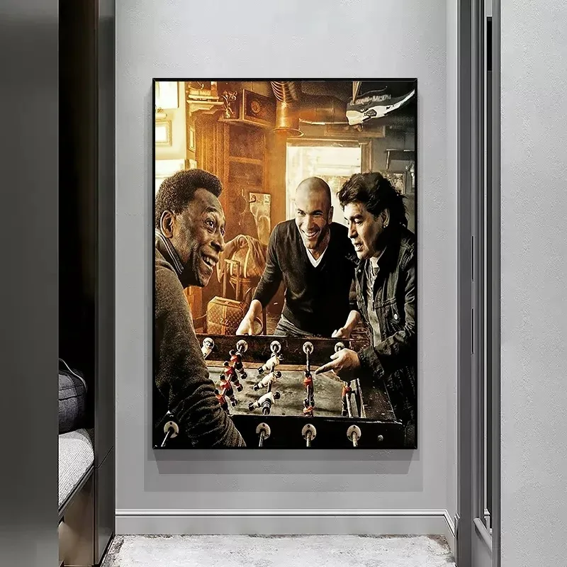 Винтажный постер Maradona Pele Zidane