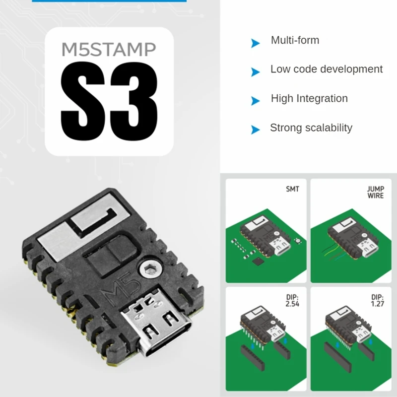 Модуль M5stamp ESP32S3 STAMPS3 Встроенный основной модуль управления ESP32-S3FN8 Чип Макетная