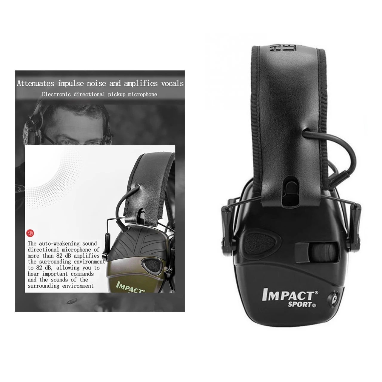 

Уличные Тактические электронные наушники NRR23db для стрельбы, противошумные наушники, усилитель звука, складные наушники