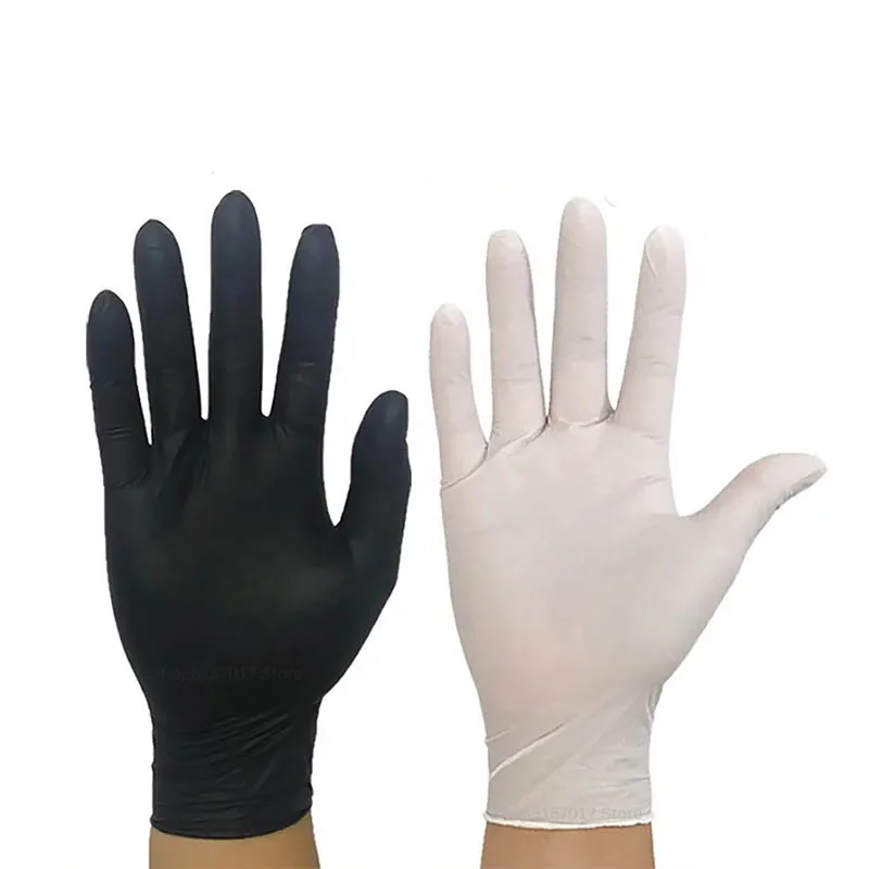 

10Pcs Black Gloves Disposable Permanent Tattoo Gloves Tattoo Latex Gloves Tattoo Accessories Multifunction Black Gloves