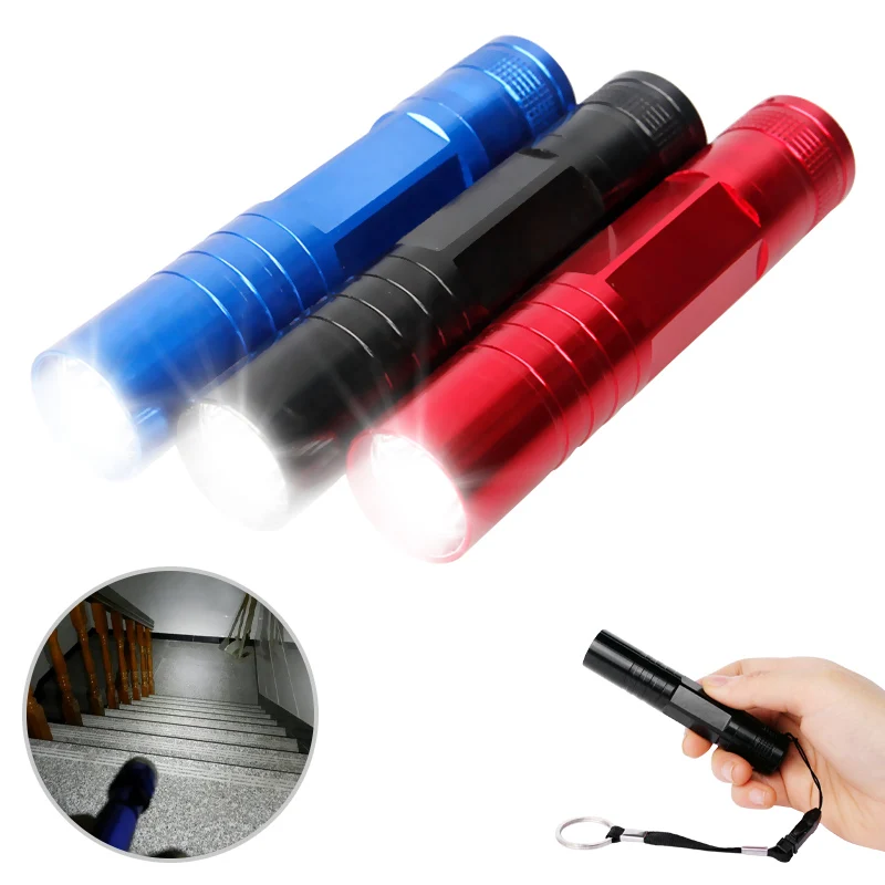 

Powerful LED Flashlight Torch Lantern Portable Flashlight Fixed Focus Torches Outdoor Camping Emergency Lamp, Without Battery