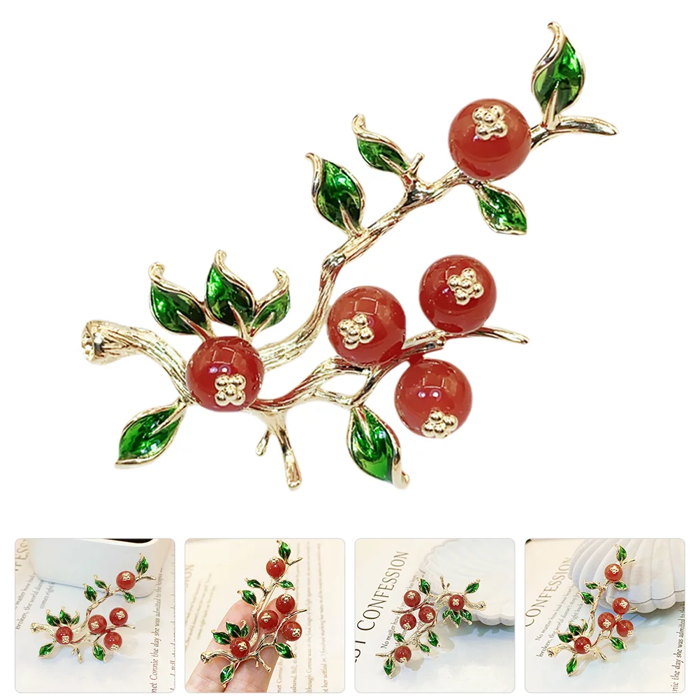 

Брошь-персимон, Шпилька в стиле Ципао, элегантная заколка для пальто, аксессуар для костюма