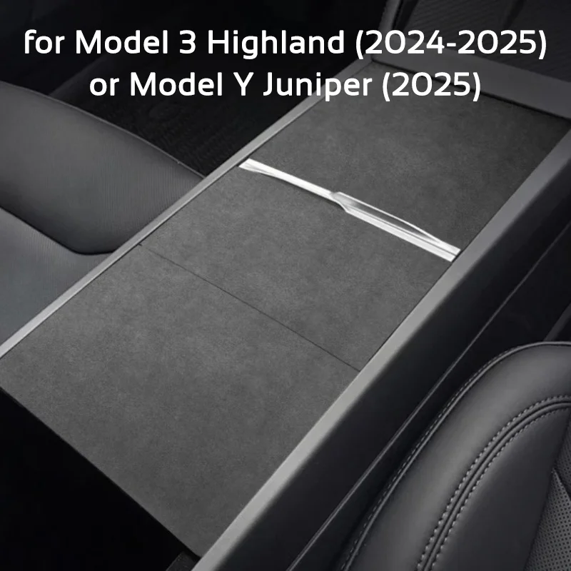

Замшевая защитная крышка центральной консоли для Tesla Model 3 Y 2021-2025 3 Highland Y Juniper, наклейка на центральную панель, автомобильные аксессуары