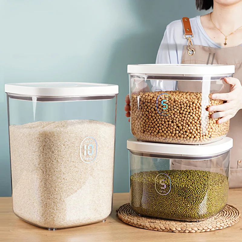 

Food Storage Cylinder Bucket Pet Flour Rice Cat Bucket Rice Coarse Cereals Sealed Box Storage Bucket