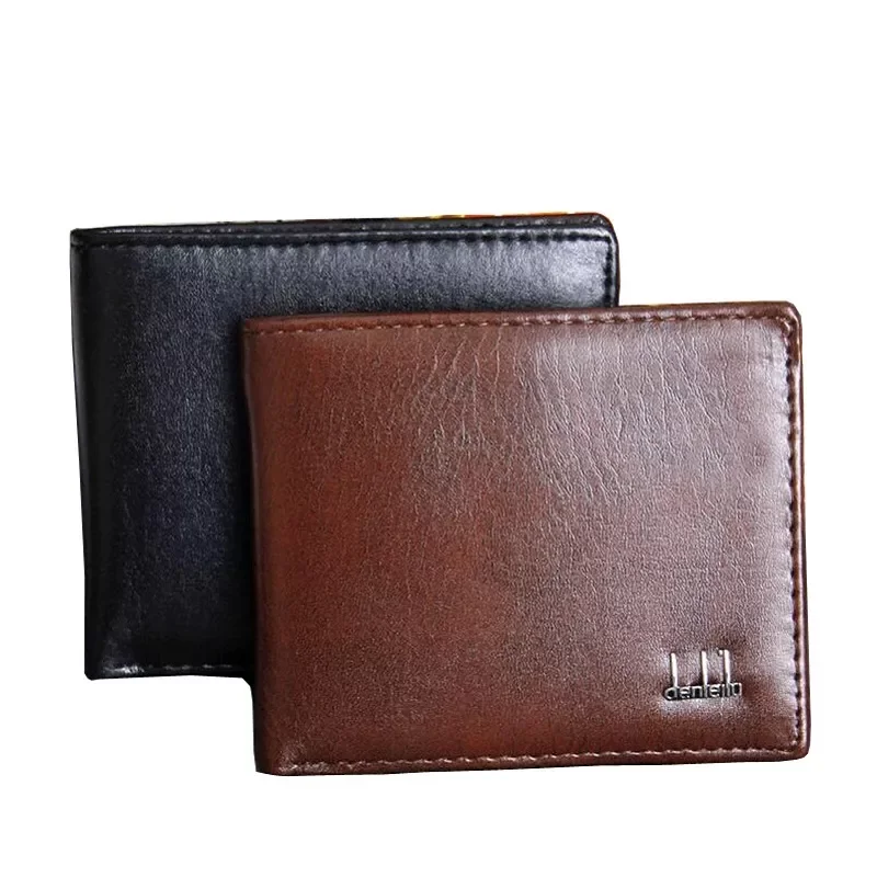 

Style Men Wallets Quality Soft PU Leather Black Brown Casual Business Card Holder Purse Wallet Carteira Masculina Purse