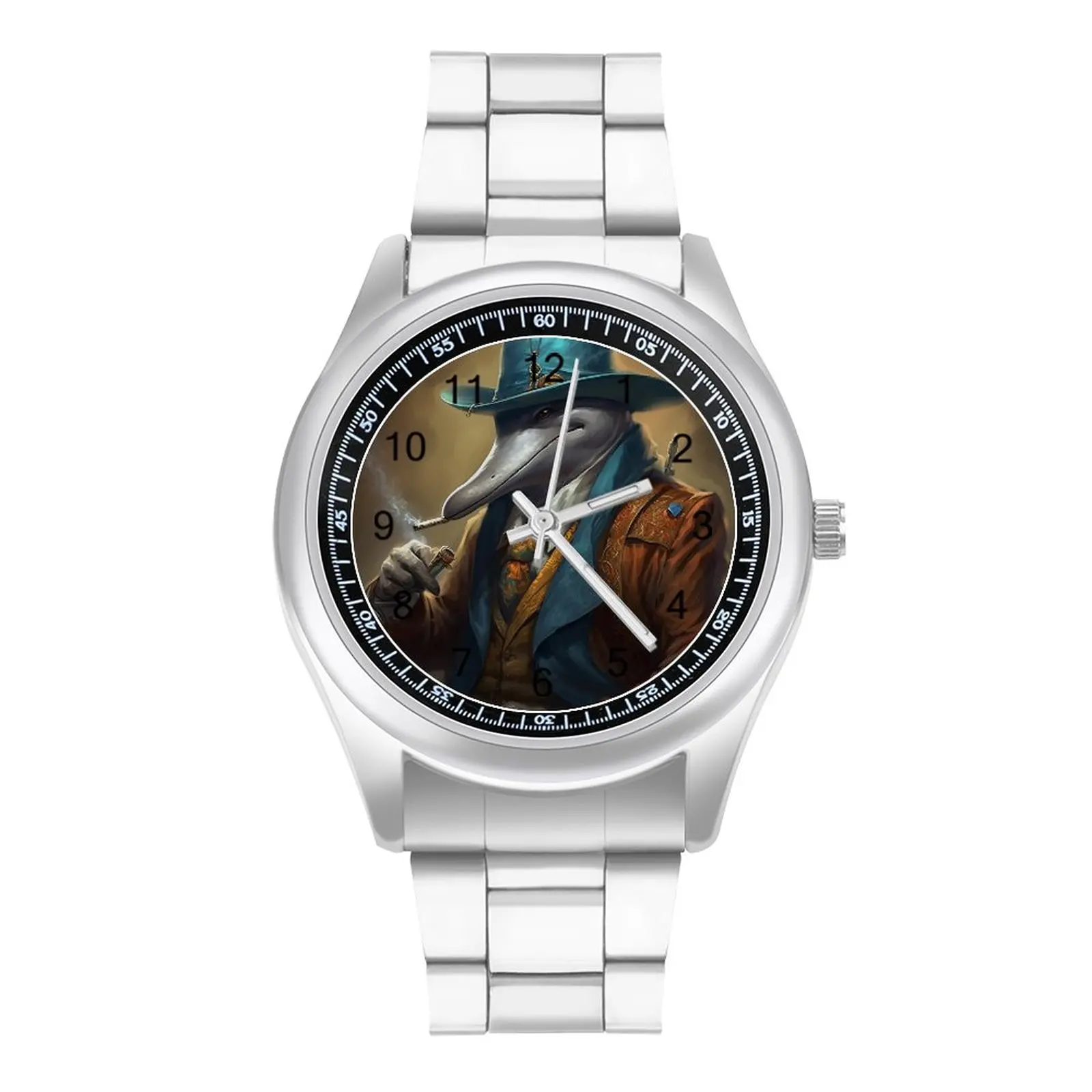 

Dolphin Quartz Watch Gangster-style Godfather Steel Design Wrist Watch Female Fishing Modern Affordable Wristwatch