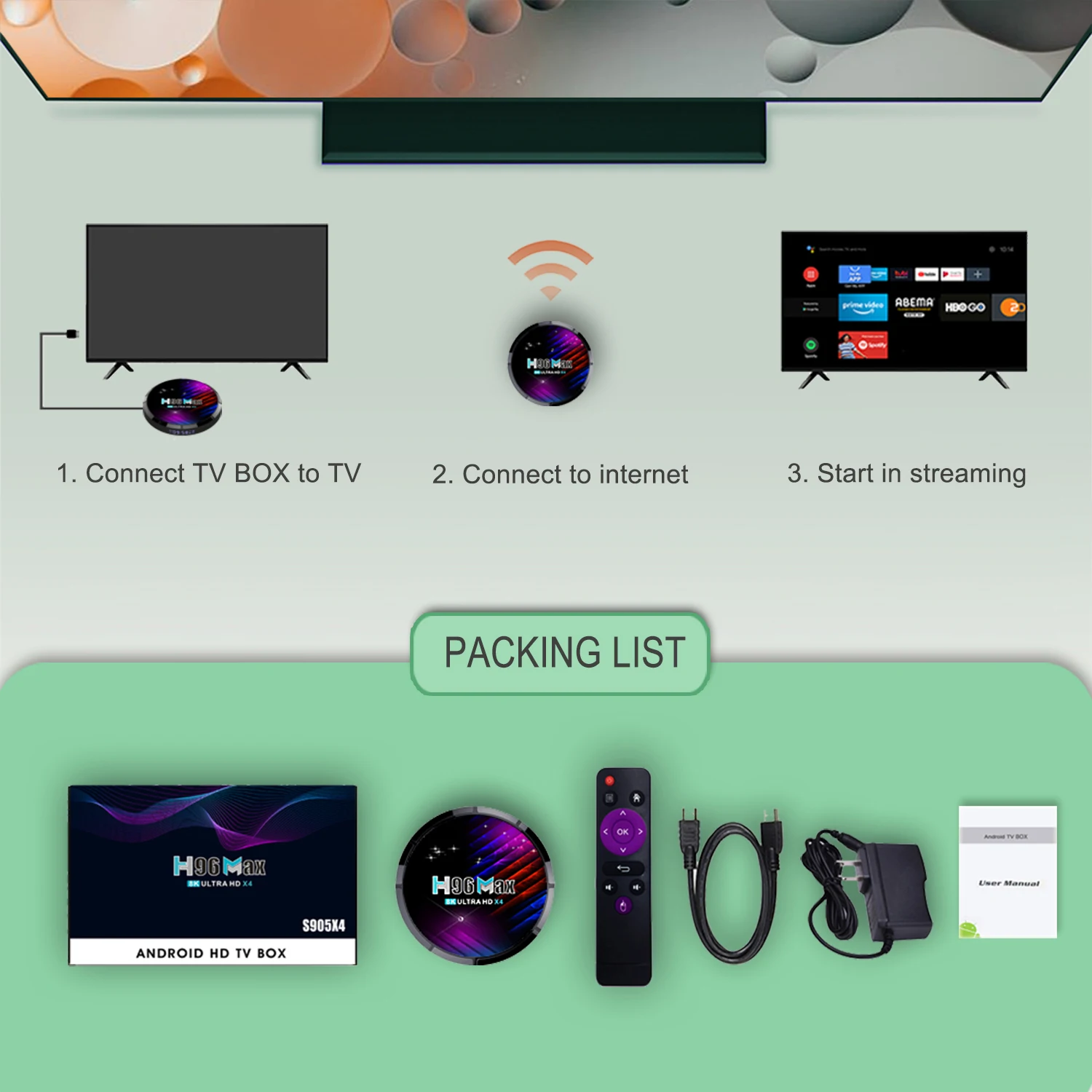 ТВ-приставка H96 MAX X4 Android 11 Amlogic S905X4 4 ГБ 64 4K 1080p 3D видеоплеер 5G Wifi | Электроника