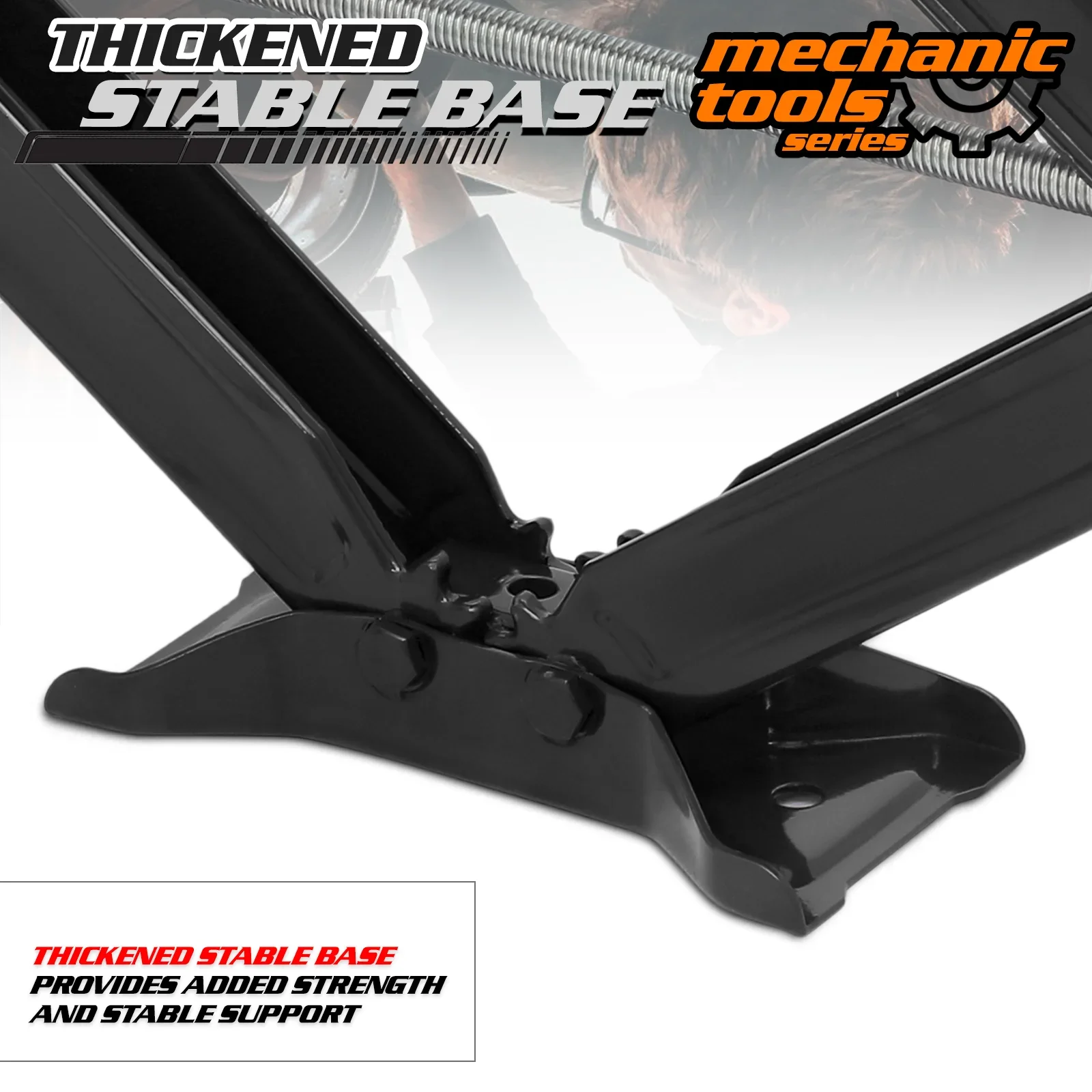 2 5-тонный сверхмощный стальной ножничный домкрат 5000 фунтов напольный с ручкой