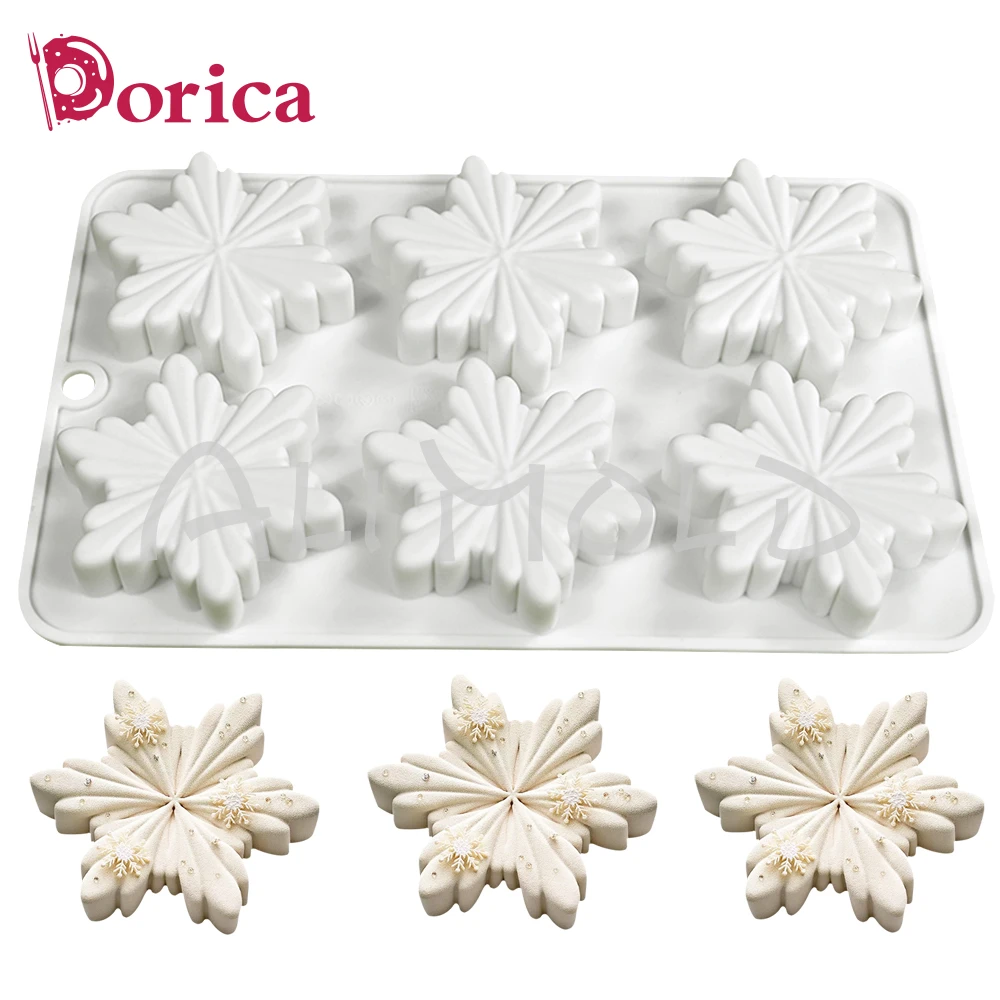 

Силиконовая форма Dorica для мусса "Рождественские снежинки"