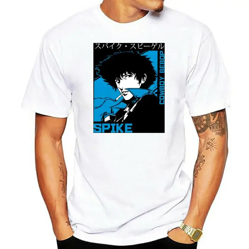 

Classic 90s Anime Cowboy Bebop T-shirt Men Short Sleeve Spike Spiegel Graphic T Shirt Pure Cotton Manga Tee Tops Clothing Gift