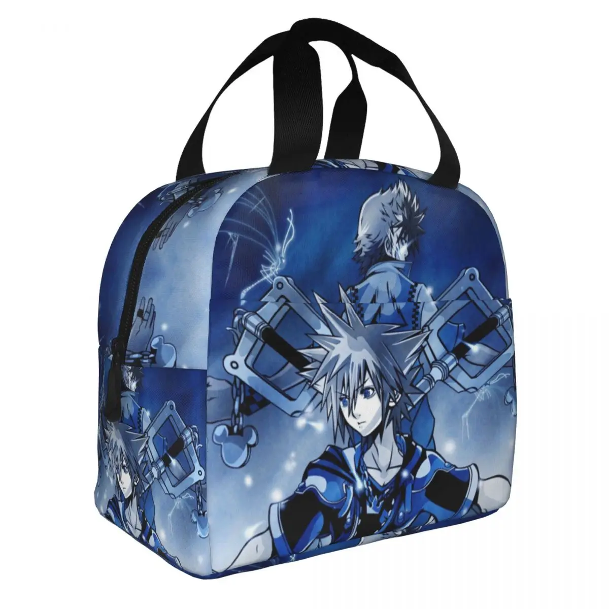 Kingdom Hearts Lunch Bento Bags Portable Aluminum Foil thickened Thermal Cloth Lunch Bag for Women Men Boy