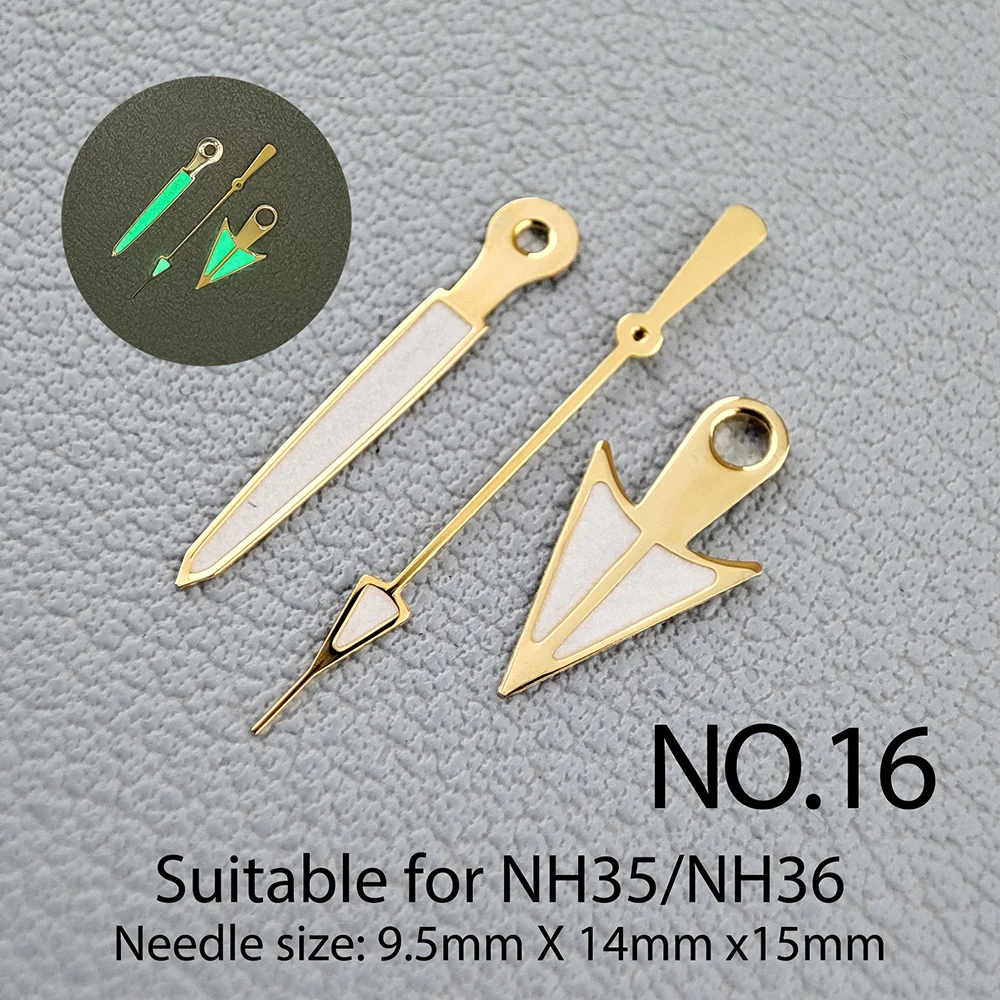 Золотая стрелка с супер люминесцентной указкой NH35 подходит для NH35/NH36 механизм