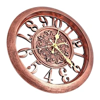 old time themed wall clocks european style clock non ticking quiet with clear glass easy to read wall hangings decor for living