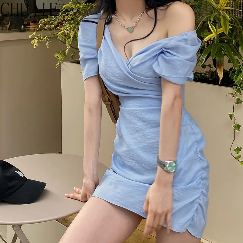 

Пикантное женское платье, модное женское офисное базовое платье, вечернее мини-платье-карандаш с драпировкой, шикарная женская мода, 2022