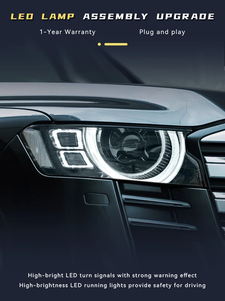 Пара автомобильных аксессуаров для Toyota Land Cruiser LC300 2022-2023 передняя Рабочая фара