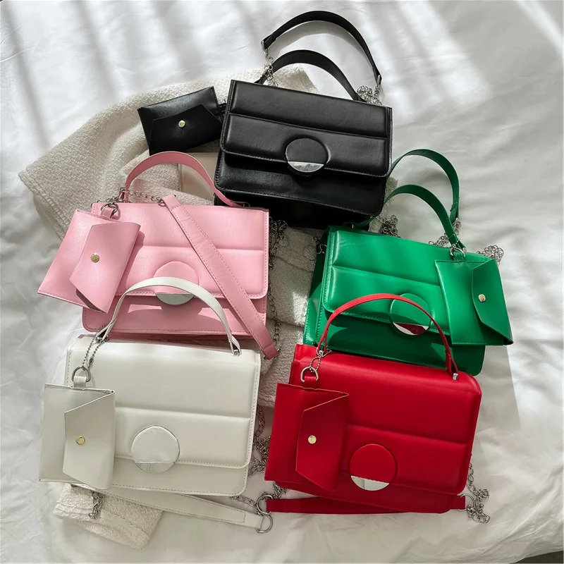

2022 New Fashion Women Handbags New Arrival Crossbody Bags For Women Chain With PU Strap Shoulder Bags With Small Purse