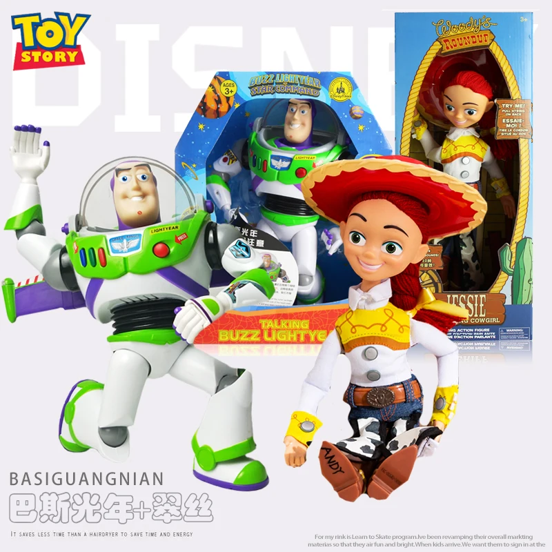 

Disney Toy Story Buzz Lightyear Woody Jessie Rex Talking Action Figure Toys for Children Figurine Collectible Model Doll Gift