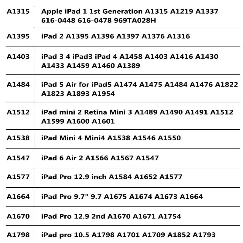 Фото Аккумулятор для iPad mini 1, 1st 2 3 4 5 6 Air 9,7 10,5 12,9 дюйма, поколение A1547 A1675 A1674 в наличии №2
