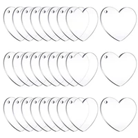 heart shaped acrylic keychain blank vinyl clear key chain kit for diy keychains jewelry earring crafting making supplies tool