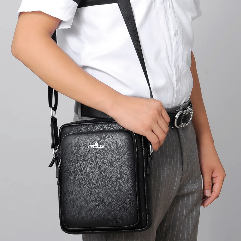 Men's Bag  Cowhide 2022 Leather Multichamber Chest Bag Man Chest Bag For Men Multifunctional Chest Bag Luxury Designer Unisex