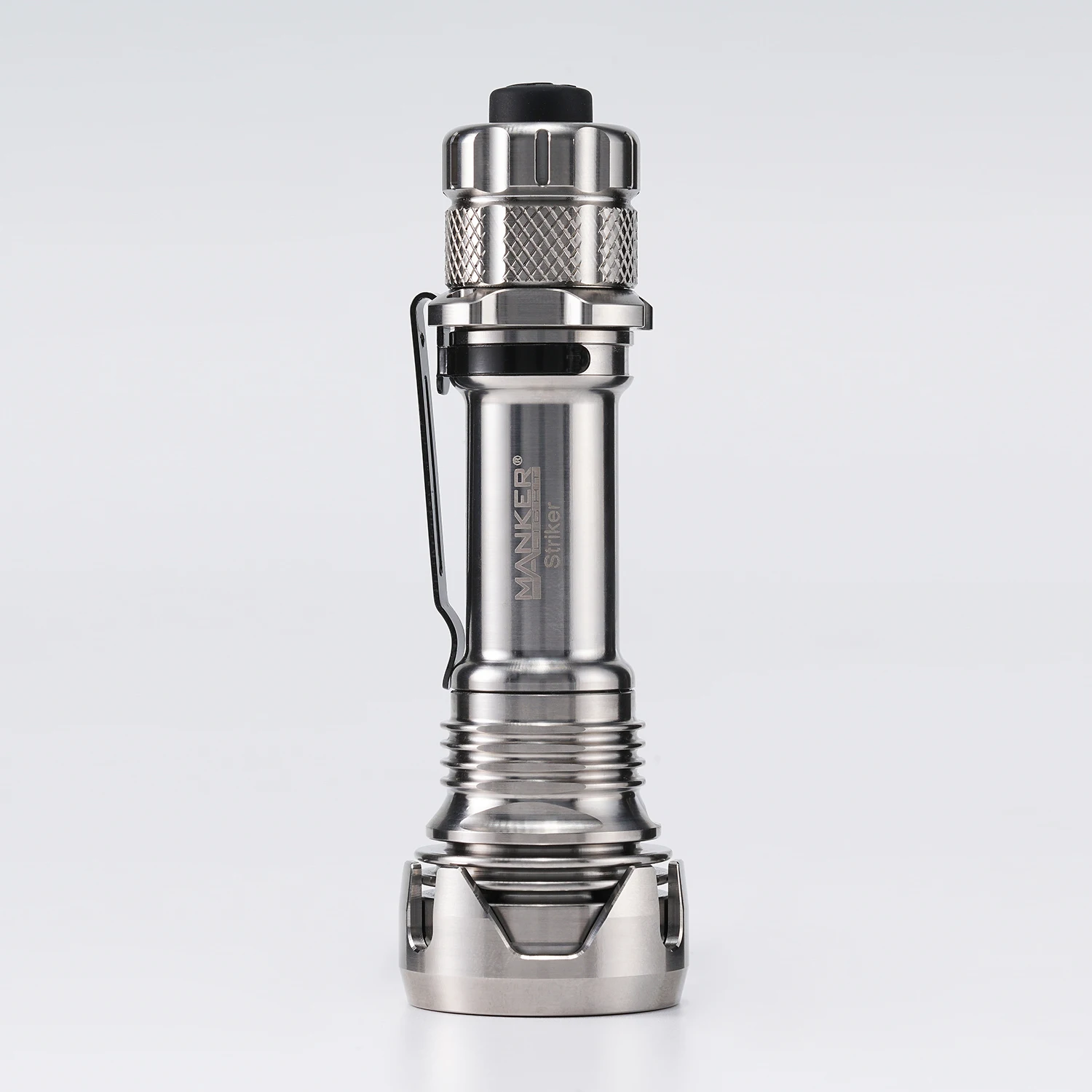 Фото Светодиодный тактический фонарик Mankerlight Striker Titanium TC4, 2300 люмен, Luminus SFT40, EDC + USB-перезаряжаемый аккумулятор 18650 №3