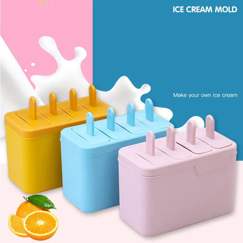 

Food Grade Popsicle Silicone Molds Homemade Kitchen Silicone Popsicle Mold BPA Free Frozen Ice Pop Cream Maker
