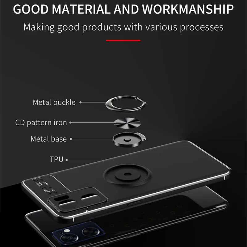For Cover Oneplus Nord CE 2 Case For Oneplus Nord CE 2 Capas TPU Soft Ring Magnetic Holder For Cover Oneplus Nord CE 2 5G Fundas