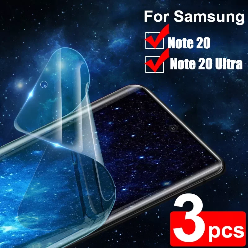 

3pcs Screen Protector for Samsung Note 20 S20 Ultra S10 S9 Plus Soft Hydrogel Film Screen Protectors for Galaxy Note 20 Ultra