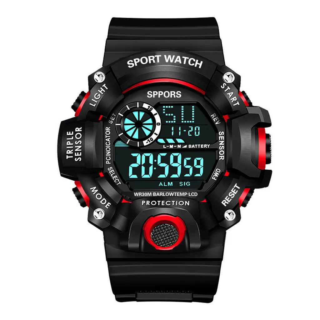 

Fashion Multifunction Sports Watch Display Date Calendar Week Alarm Unisex Watch 2022 New Military Digital Watches Reloj Hombre